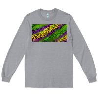 Heather Grey Mardi Gras Leopard Long Sleeve Tee - RanaPortraitStore