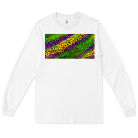 White Mardi Gras Leopard Long Sleeve Tee - RanaPortraitStore