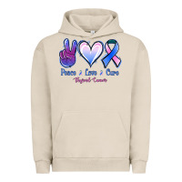 Pigment French Oak Peace love cure Thyroid Cancer Urban Hoodie - NancyCooperArtShop