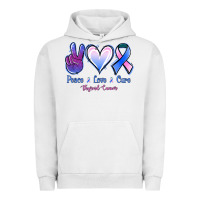 Pigment Lunar Rock Peace love cure Thyroid Cancer Urban Hoodie - NancyCooperArtShop