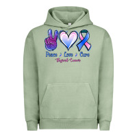 Pigment Oil Green Peace love cure Thyroid Cancer Urban Hoodie - NancyCooperArtShop