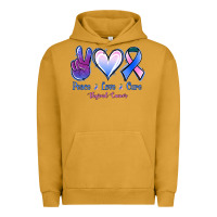 Pigment Peanut Butter Peace love cure Thyroid Cancer Urban Hoodie - NancyCooperArtShop