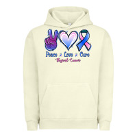 Pigment Pistachio Peace love cure Thyroid Cancer Urban Hoodie - NancyCooperArtShop