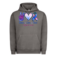 Pigment Tornado Peace love cure Thyroid Cancer Urban Hoodie - NancyCooperArtShop