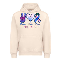 Sandshell Peace love cure Thyroid Cancer Urban Hoodie - NancyCooperArtShop