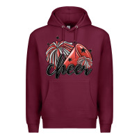 Burgundy cheer Premium Hoodie - MaliasSmallBusiness