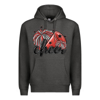 Charcoal Heather cheer Premium Hoodie - MaliasSmallBusiness