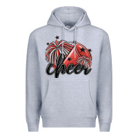 Heather Grey cheer Premium Hoodie - MaliasSmallBusiness