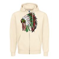 Sandshell christmas indian feather headdress Zipper Hoodie - RanaPortraitStore