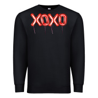 Black Valentine's Day Xoxo Balloon Premium Sweatshirt - Artiststas