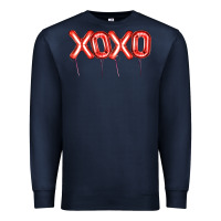 Navy Valentine's Day Xoxo Balloon Premium Sweatshirt - Artiststas