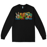 Black peace love free bird Long Sleeve Tee - Zillion Design Studio