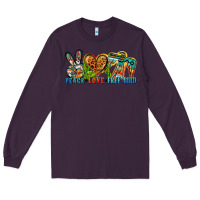 Plum peace love free bird Long Sleeve Tee - Zillion Design Studio
