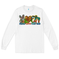 White peace love free bird Long Sleeve Tee - Zillion Design Studio