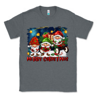 Charcoal Heather merry christmas gnomies wagon Classic Tee - FaDigitalArtStudio
