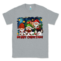 Heather Grey merry christmas gnomies wagon Classic Tee - FaDigitalArtStudio