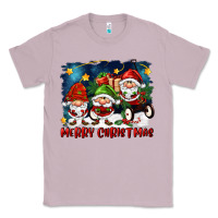 Lilac merry christmas gnomies wagon Classic Tee - FaDigitalArtStudio