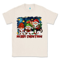 Natural merry christmas gnomies wagon Classic Tee - FaDigitalArtStudio