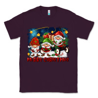 Plum merry christmas gnomies wagon Classic Tee - FaDigitalArtStudio