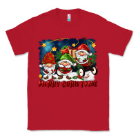 Red merry christmas gnomies wagon Classic Tee - FaDigitalArtStudio