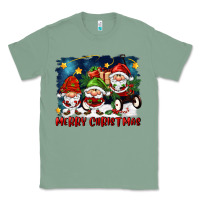 Sage merry christmas gnomies wagon Classic Tee - FaDigitalArtStudio