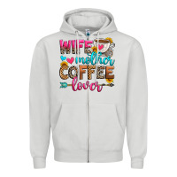 Dove Grey wife mother coffee lover Zipper Hoodie - Zillion Design Studio