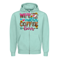 Seafoam wife mother coffee lover Zipper Hoodie - Zillion Design Studio
