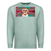 Western Shih Tzu License Plate Design Premium Sweatshirt | Teevron