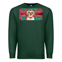 Sports Green Western Shih Tzu License Plate Design Premium Sweatshirt - JahusDesignShop