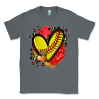 Charcoal Heather fruits and softball heart Classic Tee - Zillion Design Studio