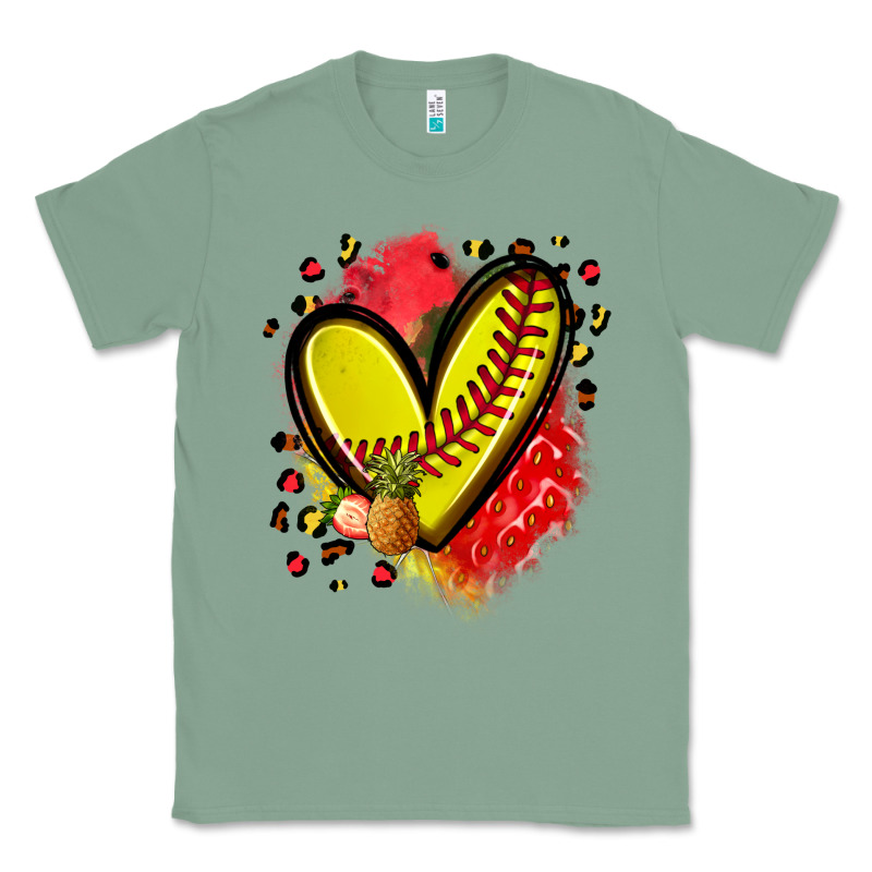 Fruits And Softball Heart Classic Tee by Zillion Design Studio | Teevron