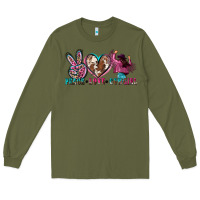 Army Green peace love cowgirl Long Sleeve Tee - Zillion Design Studio