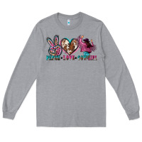 Heather Grey peace love cowgirl Long Sleeve Tee - Zillion Design Studio
