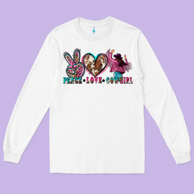 Peace Love Cowgirl Long Sleeve Tee Designed By Zillion Design Studio