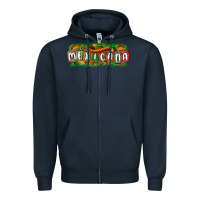 Navy Mexicana Zipper Hoodie - texasbilliewilder
