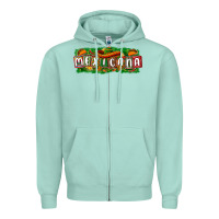 Seafoam Mexicana Zipper Hoodie - texasbilliewilder