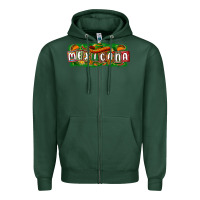 Sports Green Mexicana Zipper Hoodie - texasbilliewilder
