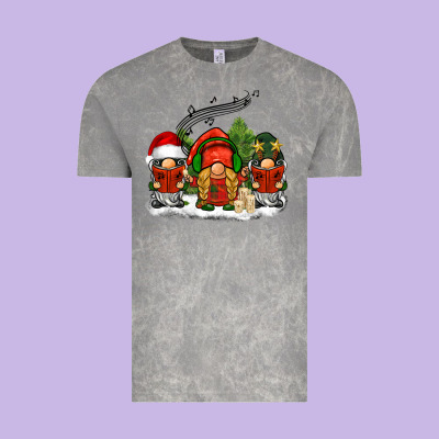 Christmas Choir Gnomes Vintage Tee Designed By Barkaloodesign
