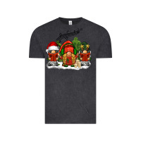 Vintage Black Christmas choir gnomes Vintage Tee - BarkalooDesign