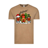 Vintage Coffee Christmas choir gnomes Vintage Tee - BarkalooDesign
