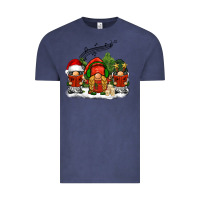 Vintage Denim Christmas choir gnomes Vintage Tee - BarkalooDesign