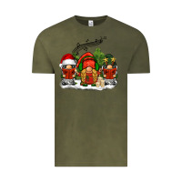 Vintage Olive Christmas choir gnomes Vintage Tee - BarkalooDesign