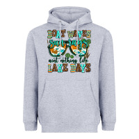 Heather Grey boat waves sun rays aint nothing like lake days Heavyweight Hoodie - AdoDesignShop