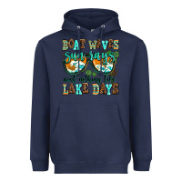 Navy boat waves sun rays aint nothing like lake days Heavyweight Hoodie - AdoDesignShop
