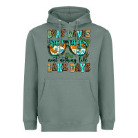 Sage boat waves sun rays aint nothing like lake days Heavyweight Hoodie - AdoDesignShop