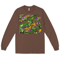 Chestnut mardi gras louisiana crocodile leopard Long Sleeve Tee - RanaPortraitStore