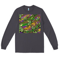 Smoke mardi gras louisiana crocodile leopard Long Sleeve Tee - RanaPortraitStore