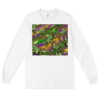 White mardi gras louisiana crocodile leopard Long Sleeve Tee - RanaPortraitStore