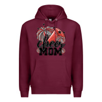 Burgundy cheer mom Premium Hoodie - MaliasSmallBusiness