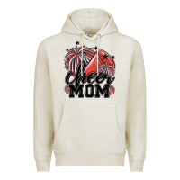 Oatmeal Heather cheer mom Premium Hoodie - MaliasSmallBusiness